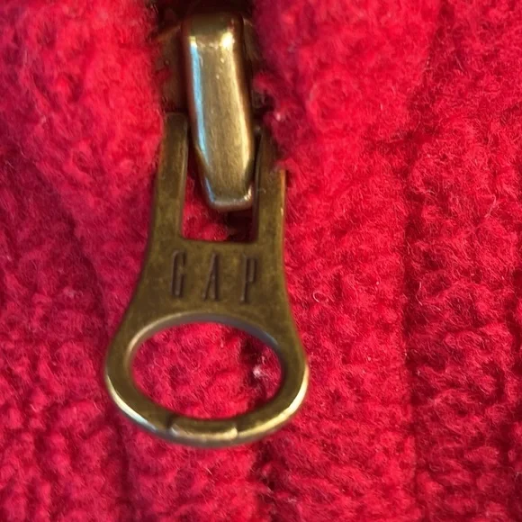 Relisted 2/16 Boys GAP Fleece Full Zip Jacket Small (6-7) Hoodie Red Sweatshirt - Picture 14 of 17